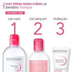 Nước Cân Bằng Bioderma Sensibio Tonique 250mL - Toner Dành Cho Da Nhạy Cảm, Cấp Nước, Làm Dịu Da, Hỗ Trợ Tái Tạo Da Mụn